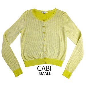 CABI Cardigan Sweater Daffodil Yellow Small